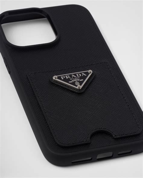 1zh prada iphonecase|Black Saffiano Leather Cover For Iphone 15 Pro Max .